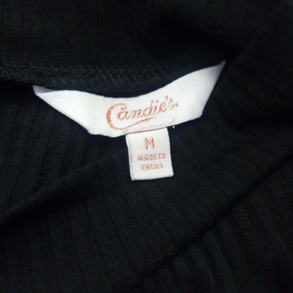 Candies black high neck sleeveless Chevron top - Picture 8 of 9